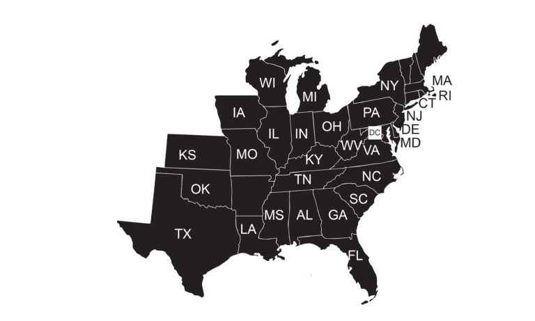 Click Your State For Zip Code Coverage